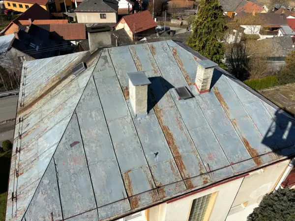 Třetí realizace střechy – před nátěrem